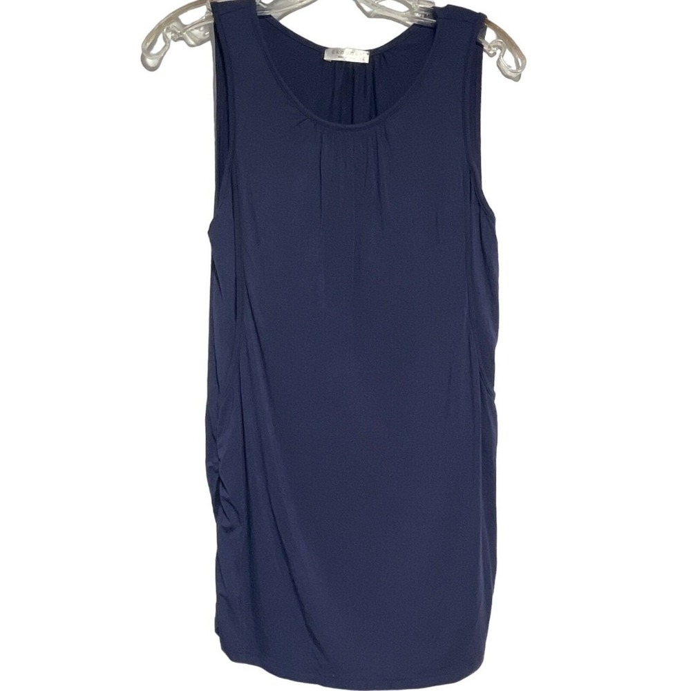 Ekouaer Women's Sleeveless Scoop Neck Shirt Navy Blue Size S‎